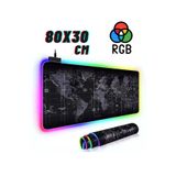 ATAsoft Rgb Dünya Harita Desenli Mouse Pad Led Işıklı Su Geçirmez Gaming Mousepad