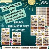 Atatuğ Hediyelik 159 Parça Okula Hazırlık Etiket Seti - Kişiye Özel Kitap, Defter ve Kalem Etiketi (Inşaat Temalı) - Çok Renkli - Kişiselleştirilebilir üründür.