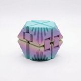 Atatuğ Hediyelik Gradient Renkli Infinity Cube: 3D Baskı Sonsuz Döngü Fidget Oyuncak - Çok Renkli