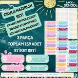 Atatuğ Hediyelik Isme Özel Okul Etiket Seti (159 Adet) - Parlak Kuşe Kesimli Defter Kitap Kalem Sticker - Kişiselleştirilebilir üründür.