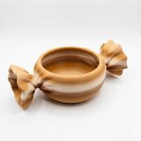 Atatuğ Hediyelik Kahve Latte Renkli Büyük Şeker Şeklinde Dekoratif Kase - Özel Kutulu Hediyelik - 1 Adet - 26,8 cm x 8,1 cm