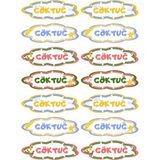 Atatuğ Hediyelik Kişiye Özel 14 Adet Renkli Bulut Konseptli Kitap Etiketi - A4 Parlak Kuşe Sticker - Çok Renkli - Kişiselleştirilebilir üründür.