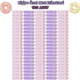 Atatuğ Hediyelik Kişiye Özel Donut Kalem Etiketi 125 Adet – Isim Baskılı Sticker - Pembe - Mor - Kişiselleştirilebilir üründür.