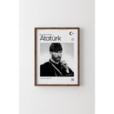 Atatürk - Ahşap Desenli Çerçeve, Ceviz, 17 x 23, 23450000008101