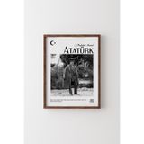 Atatürk - Ahşap Desenli Çerçeve, Ceviz, 17 x 23, 23450000008241