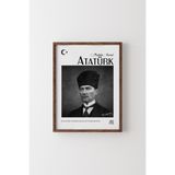 Atatürk - Ahşap Desenli Çerçeve, Ceviz, 17 x 23, 23450000008261