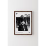 Atatürk - Ahşap Desenli Çerçeve, Ceviz, 17 x 23, 23450000008321