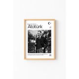 Atatürk - Ahşap Desenli Çerçeve, Naturel, 23 x 32, 23450000008027