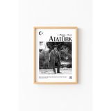 Atatürk - Ahşap Desenli Çerçeve, Naturel, 23 x 32, 23450000008247