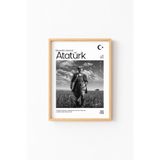 Atatürk - Ahşap Desenli Çerçeve, Naturel, 23 x 32, 23450000008347