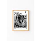 Atatürk - Ahşap Desenli Çerçeve, Naturel, 32 x 42, 23450000008088