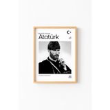 Atatürk - Ahşap Desenli Çerçeve, Naturel, 32 x 42, 23450000008108