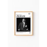 Atatürk - Ahşap Desenli Çerçeve, Naturel, 32 x 42, 23450000008428