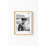Atatürk - Ahşap Desenli Çerçeve, Naturel, 32 x 42, 23450000008448