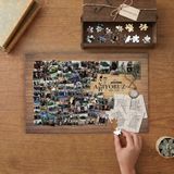 Atatürk Anı Panosu - Kolaj Tasarımı 240 Parça Ahşap Puzzle Ahşap Kutuda MP06956