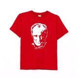 Atatürk Baskılı Kısa Kollu Bisiklet Yaka Çocuk Tişört 12-13 Yaş