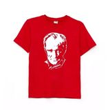Atatürk Baskılı Kısa Kollu Bisiklet Yaka Çocuk Tişört 9-12 yaş