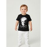 Atatürk Baskılı Unisex Bebek Tişört | %100 Pamuk | Bisiklet Yaka | Siyah - 1 Yaş