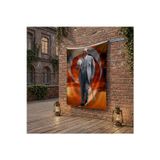 Atatürk Baston Ve Fotor Şapkasiyla poster Bayrak Raşel Kumaş 100x150 cm ATA74
