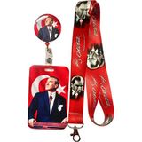 Atatürk Boyun Askısı Yoyo ve Dik Kartlık Set