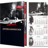 Atatürk Ciltli Ajanda ve Atatürk Gemici Takvim - Imza - Çok Renkli