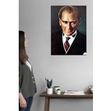 Atatürk Dekoratif Duvar Panosu Talya Kanvas Tablo (70x100 cm)
