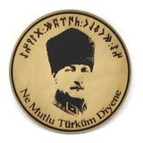 ATATÜRK Deri PEÇ Ne Mutlu Türküm Diyene- Arma - Askeri Patch