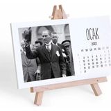 Atatürk Fotoğraflı 2026 Takvim Şövale Masa Takvimi - görseldeki renk
