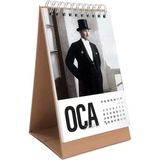 Atatürk Fotoğraflı 2026 Takvimi Kraft Masa Takvimi Dikey Form - 9.5x14.8 cm - Renk