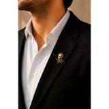 Atatürk Gold Renk Rozet Unisex Yaka Aksesuarı