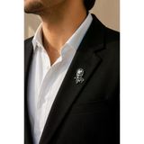 Atatürk Gümüş Renk Rozet Unisex Yaka Aksesuarı
