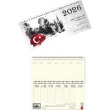 Atatürk Haftalık Masa Takvimi Masa Sümeni Büyük Boy 33X16 cm - Standart