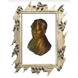 Atatürk Heykeli Biblo, Gold Plastik, Doğa Temalı, Dekoratif Tasarım, 10.5x8.5 cm, Ev ve Ofis Dekorasyonu