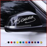 Atatürk Imza Sticker (2 Adet) Yan Ayna Kemal Atatürk Oto Sticker