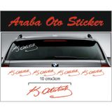 Atatürk Imza Sticker (5 Adet) 10X3 Cm