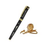 Ataturk Islemeli Metal Roller Imza Kalemi Ve Rozet