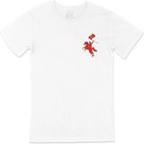 Atatürk Kırmızı Bayraklı Cep Logo Tasarımlı Beyaz Tişört; Xl