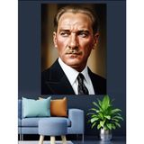 Atatürk Klasik Portre Resmi Dekoratif Kanvas - Mdf Ahşap Tablo