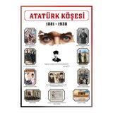 Atatürk Köşesi 70x100 cm Premium Branda Baskı, Okul branda
