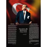 Atatürk Köşesi Bez Afiş 150X200 cm - Renkli