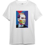 Atatürk Pop Art Tişört - Beyaz - Beyaz 01 - XL