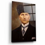 Atatürk Portre Cam Tablo 13 (46x72 cm)