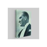 Atatürk Portre Tablosu Mustafa Kemal Atatürk Dikdörtgen Dekoratif Kanvas Tablo-cn-63