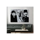 Atatürk Portre Tablosu Mustafa Kemal Atatürk Dikdörtgen Dekoratif Kanvas Tablo-fl-136