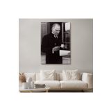Atatürk Portre Tablosu Mustafa Kemal Atatürk Dikdörtgen Dekoratif Kanvas Tablo-fr-141