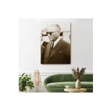 Atatürk Portre Tablosu Mustafa Kemal Atatürk Dikdörtgen Dekoratif Kanvas Tablo-fş-143