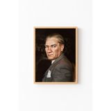 Atatürk Portresi - Ahşap Desenli Çerçeve, Naturel, 32 x 42, 23450000002088