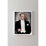 Atatürk Portresi - Beyaz Çerçeve, Beyaz, 17 x 23, 23450000002316