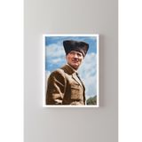 Atatürk Portresi - Beyaz Çerçeve, Beyaz, 23 x 32, 23450000002057