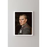Atatürk Portresi - Beyaz Çerçeve, Beyaz, 32 x 42, 23450000002098